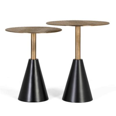 Holly Bronze And Black Metal Nest Of 2 Tables