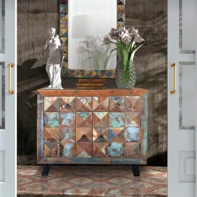 Caltan Recycled Wood 2 Door Small Sideboard 100cm