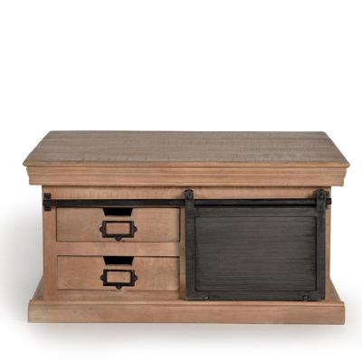 Irondale Natural Mango Wood Square Coffee Table
