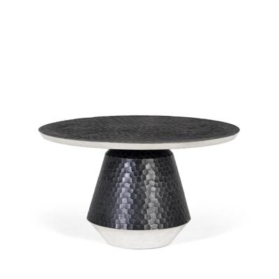 Palermo Dark Grey Metal Round Large Coffee Table