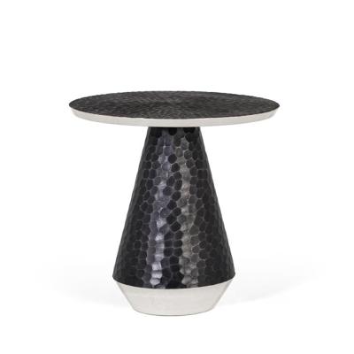 Palermo Dark Grey Metal Round Small Coffee Table