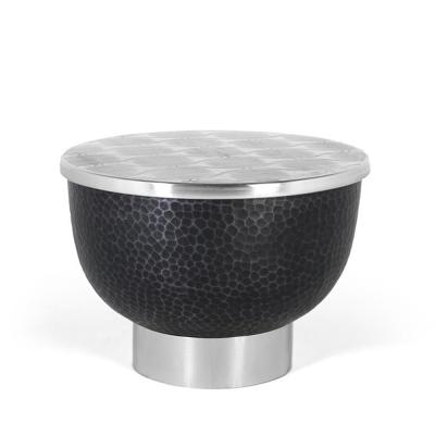 Palermo Silver Metal Round Large Coffee Table