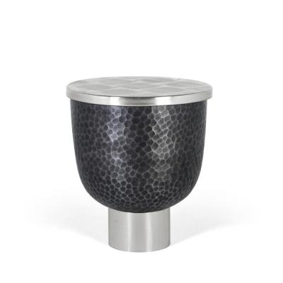Palermo Silver Metal Round Small Coffee Table