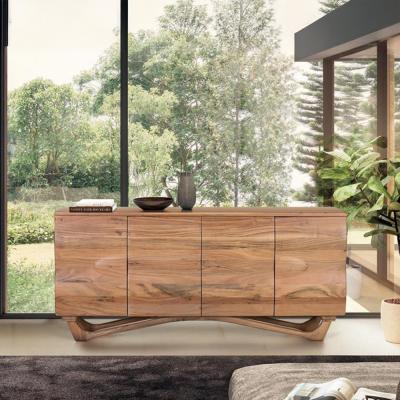 Hattie Natural Acaia Wood 4 Door Large Sideboard 170cm