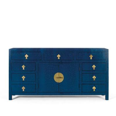 Pesaro Blue Mango Wood 2 Door Extra Large Sideboard 180cm