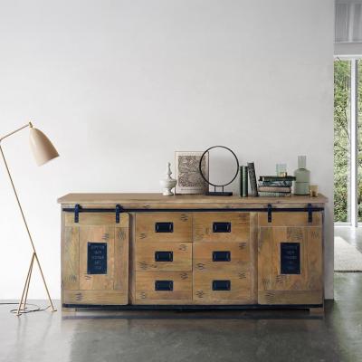 Pistoia Natural Mango Wood 2 Door Sliding Extra Large Sideboard 190cm