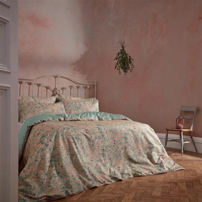 Ew By Edinburgh Weavers Blush Cotton Malory Traditional Floral Printed Piped Duvet Cover Set