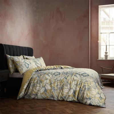 Ew By Edinburgh Weavers Gilt Cotton Tivoli Tropical Printed Piped Duvet Cover Set