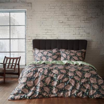 Ew By Edinburgh Weavers Mint Cotton Magali Tropical Printed Piped Duvet Cover Set