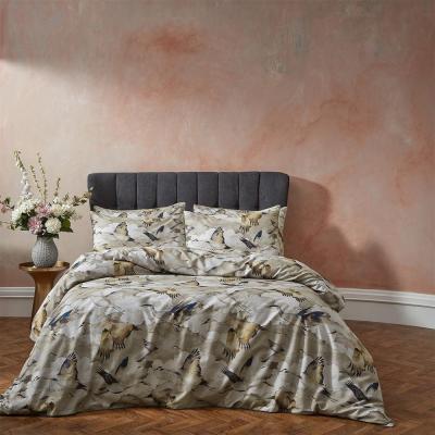 Ew By Edinburgh Weavers Natural Cotton Flyway Exotic Piped Duvet Cover Set