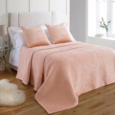 Paoletti Blush Viscose Brooklands Bedspread