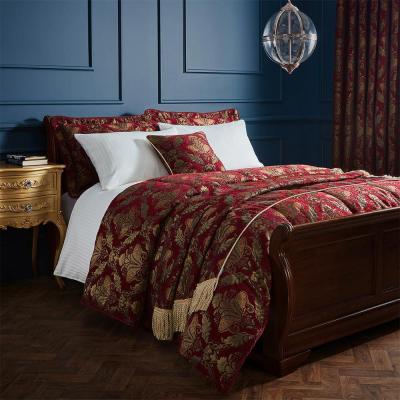 Product photograph of Paoletti Burgundy Polyester Shiraz Bedspread from Choice Furniture Superstore