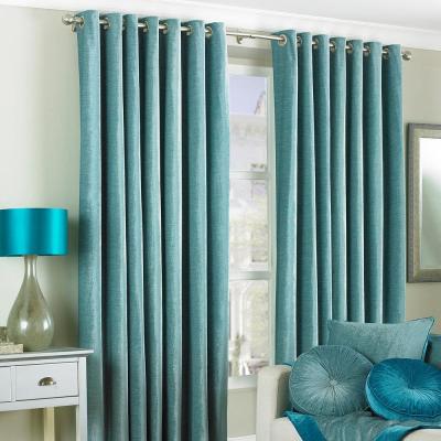 Product photograph of Paoletti Duck Egg Polyester Wellesley Eyelet Curtains from Choice Furniture Superstore