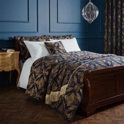 Product photograph of Paoletti Navy Shiraz Traditional Bedspread from Choice Furniture Superstore