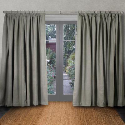 Product photograph of Voyage Maison Bamboo Polyester Malleny Woven Pencil Pleat Curtains from Choice Furniture Superstore