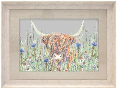 Product photograph of Voyage Maison Birch Highland Cow Framed Print - 90cm X 70cm from Choice Furniture Superstore
