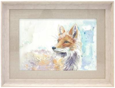 Product photograph of Voyage Maison Birch Wood Foxy Framed Print - 90cm X 70cm from Choice Furniture Superstore