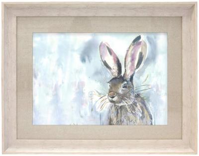 Product photograph of Voyage Maison Birch Wood Harriet Hare Framed Print - 90cm X 70cm from Choice Furniture Superstore