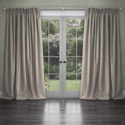 Product photograph of Voyage Maison Biscuit Viscose Farley Woven Pencil Pleat Curtains from Choice Furniture Superstore