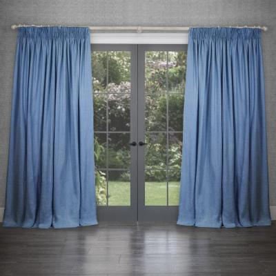 Product photograph of Voyage Maison Cornflower Polyester Emilio Woven Pencil Pleat Curtains from Choice Furniture Superstore