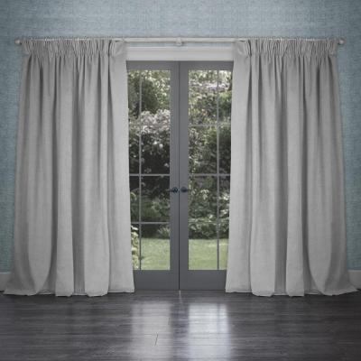 Product photograph of Voyage Maison Cube Velvet Pencil Pleat Curtains Aluminium from Choice Furniture Superstore