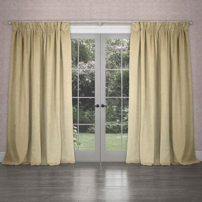 Voyage Maison Cube Mustard Velvet Pencil Pleat Curtains - CFS UK