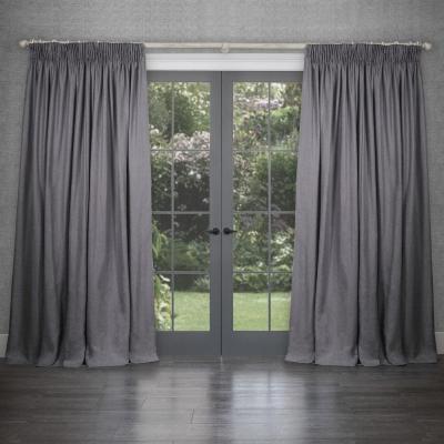 Product photograph of Voyage Maison Fossil Polyester Emilio Woven Pencil Pleat Curtains from Choice Furniture Superstore
