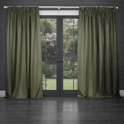 Product photograph of Voyage Maison Grass Polyester Sereno Woven Pencil Pleat Curtains from Choice Furniture Superstore