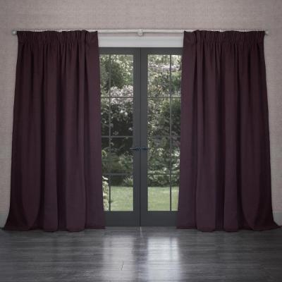 Product photograph of Voyage Maison Mauve Viscose Cube Pencil Pleat Curtains from Choice Furniture Superstore