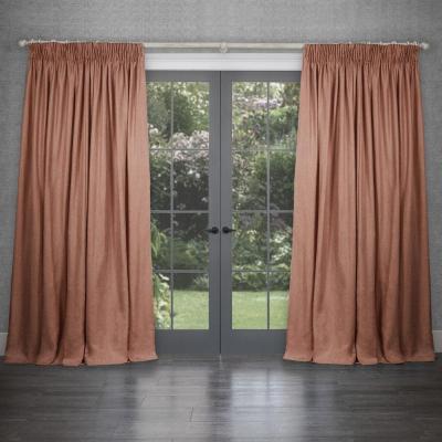 Product photograph of Voyage Maison Paprika Polyester Emilio Woven Pencil Pleat Curtains from Choice Furniture Superstore