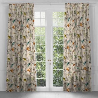 Product photograph of Voyage Maison Peridot Cotton Genji Printed Pencil Pleat Curtains from Choice Furniture Superstore