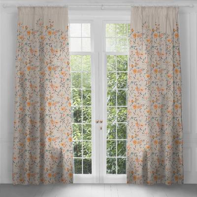 Product photograph of Voyage Maison Peridot Cotton Saiyuri Printed Pencil Pleat Curtains from Choice Furniture Superstore