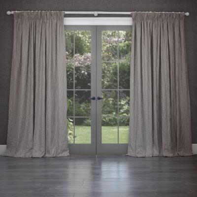 Product photograph of Voyage Maison Putty Polyester Fernbank Embroidered Pencil Pleat Curtains from Choice Furniture Superstore