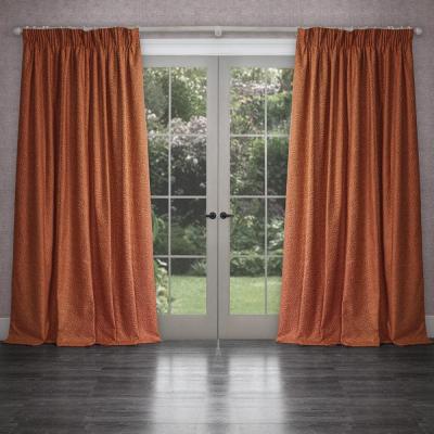 Product photograph of Voyage Maison Rust Viscose Farley Woven Pencil Pleat Curtains from Choice Furniture Superstore