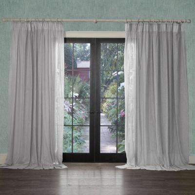 Product photograph of Voyage Maison Smoke Polyester Draper Sheer Pencil Pleat Curtains from Choice Furniture Superstore