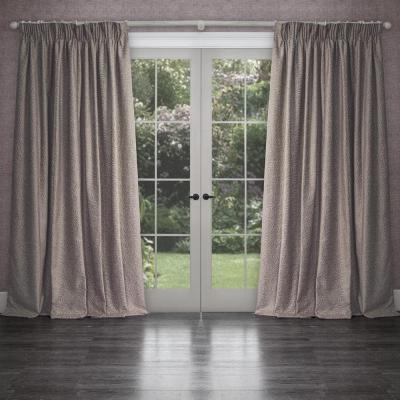 Product photograph of Voyage Maison Truffle Viscose Farley Woven Pencil Pleat Curtains from Choice Furniture Superstore