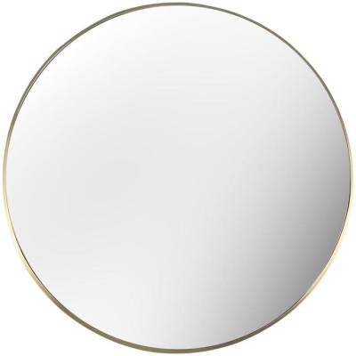 Product photograph of Yard Brass Powder Coated Mild Steel Thin Round Deep Edge Circular Wall Mirror - 70cm X 70cm from Choice Furniture Superstore