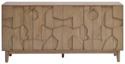 4 Doors Sideboard Comes In Natural And Brown Options