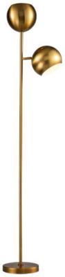 Product photograph of Aged Gold Metal 2 Bulbs Floor Lamp from Choice Furniture Superstore