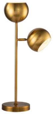 Aged Gold Steel 2 Bulbs Table Lamp