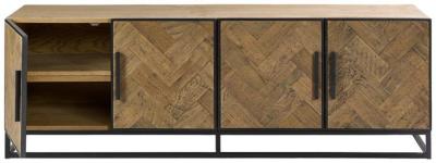 Product photograph of Aged Oak 4 Door Tv Sideboard from Choice Furniture Superstore