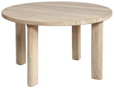 Product photograph of Aged Teak Round Dining Table - 4 Seater from Choice Furniture Superstore