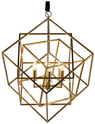 Product photograph of Crisal Decoracion Antique Gold Metal Cubes Lamp from Choice Furniture Superstore