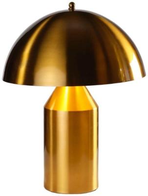 Antique Gold Metal Semi Sphere Table Lamp