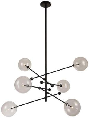 Product photograph of Black Metal 6 Light Bulbs Lamp from Choice Furniture Superstore
