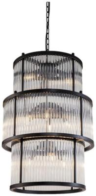 Product photograph of Black Metal Three-tier Lamp from Choice Furniture Superstore