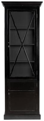 Product photograph of Crisal Decoracion Black Wood 2 Door Showcase from Choice Furniture Superstore