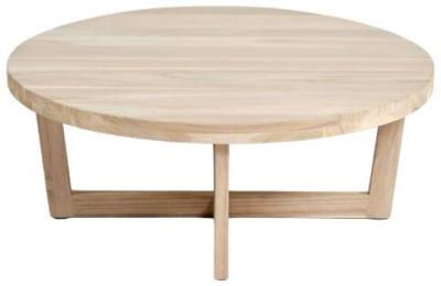 Product photograph of Bleached Aged Teak Round Coffee Table from Choice Furniture Superstore
