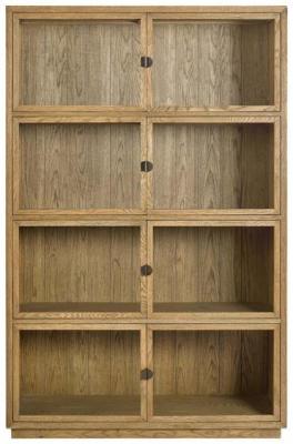 Product photograph of Brushed Oak 8 Door Display Case from Choice Furniture Superstore