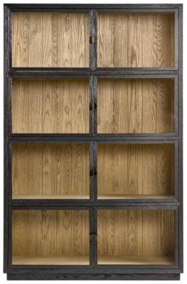 Product photograph of Dark Brushed Oak 8 Door Display Case from Choice Furniture Superstore